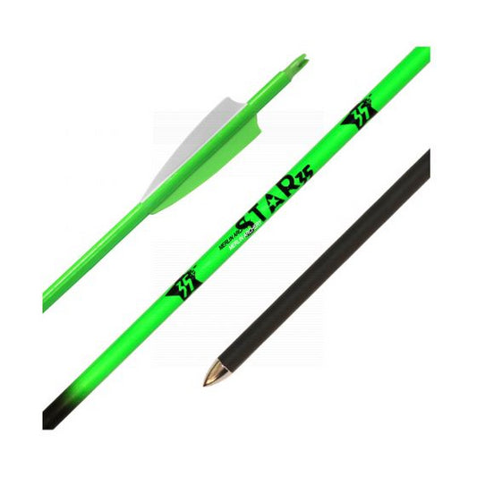 Mybo Star 35 Premium Fibreglass Arrows - Neon Green - 30" - 5 Pack