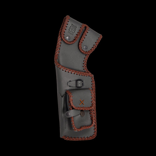 Buck Trial Aztec Field Quiver - Grey/Brown Leather - Left Handed