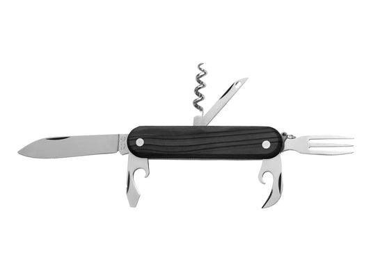 Whitby Black Pakkawood Multipurpose Folding Knife (2.76') w/ 6 Tools