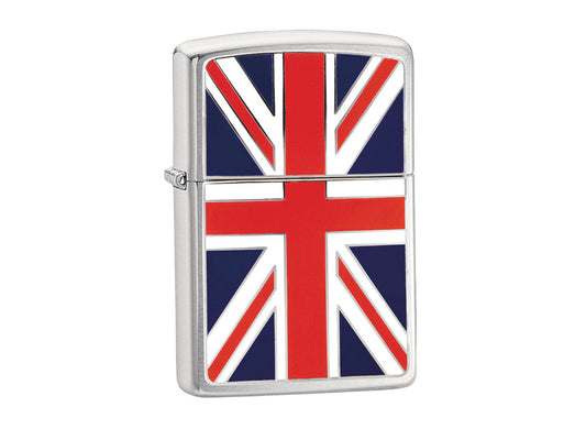 Zippo Union Jack Lighter - Brushed Chrome