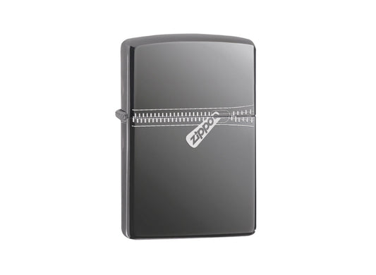 Zippo Zipper Lighter - Black Ice