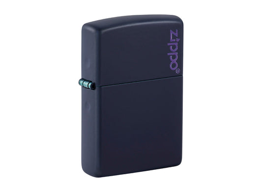 Zippo Logo Lighter - Navy Matte