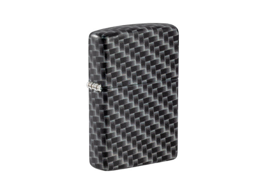 Zippo Carbon Fibre Design Lighter - Matte White