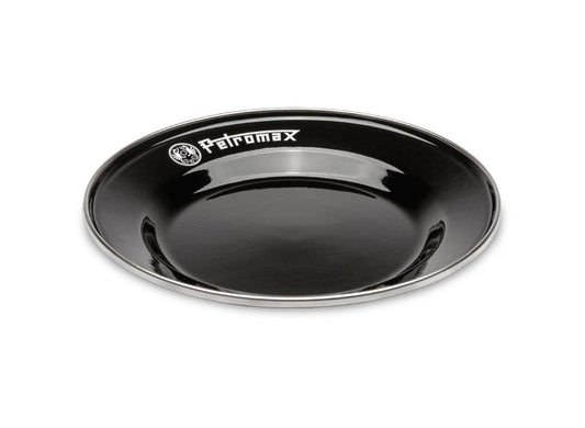 Petromax Set of 2 Enamel Plates - Black - Large